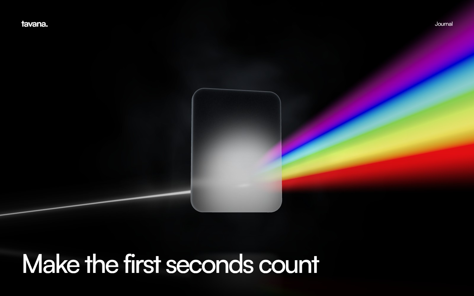 Glass and light study for “Make the first seconds count”