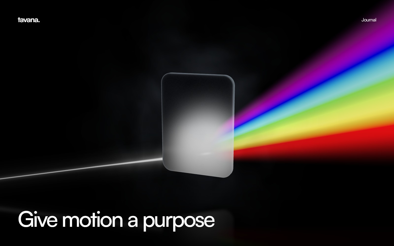 Glass and light study for “Give motion a purpose”