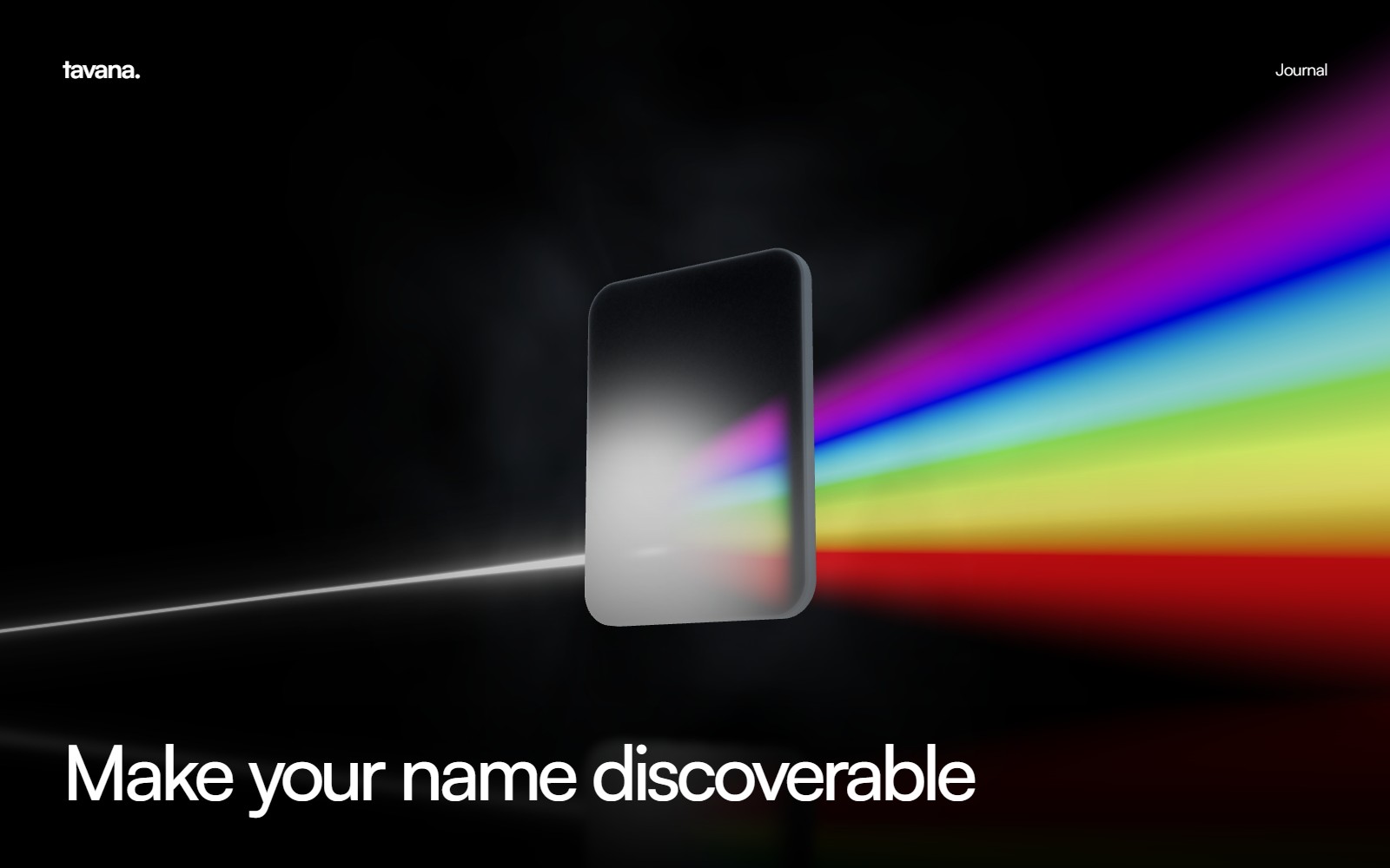 Glass and light study for “Make your name discoverable”