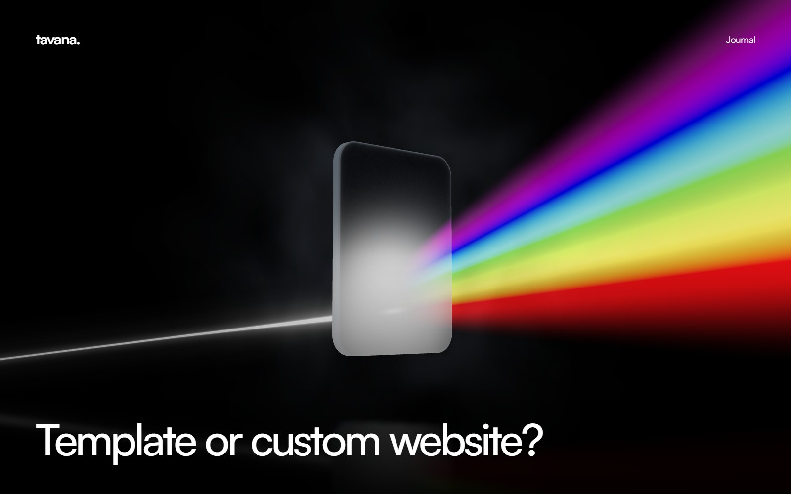 Glass and light study for “Template or custom website?”